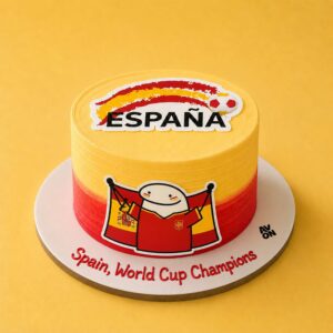 كيك إسبانيا: تصاميم تجمع ألوان المنتخب وحماس المباراة
