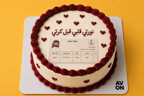 كيك نورتي قلبي قبل كرتي
